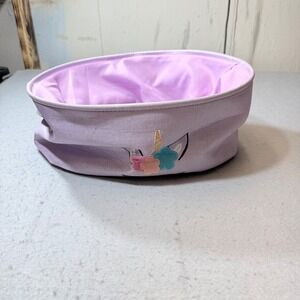 Unicorn Nursery Storage Basket –‎ Lavender Purple Toy Bin Kids Room Décor